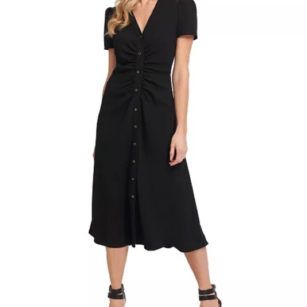 DKNY Ruched Midi Dress NWT - SZ 2
